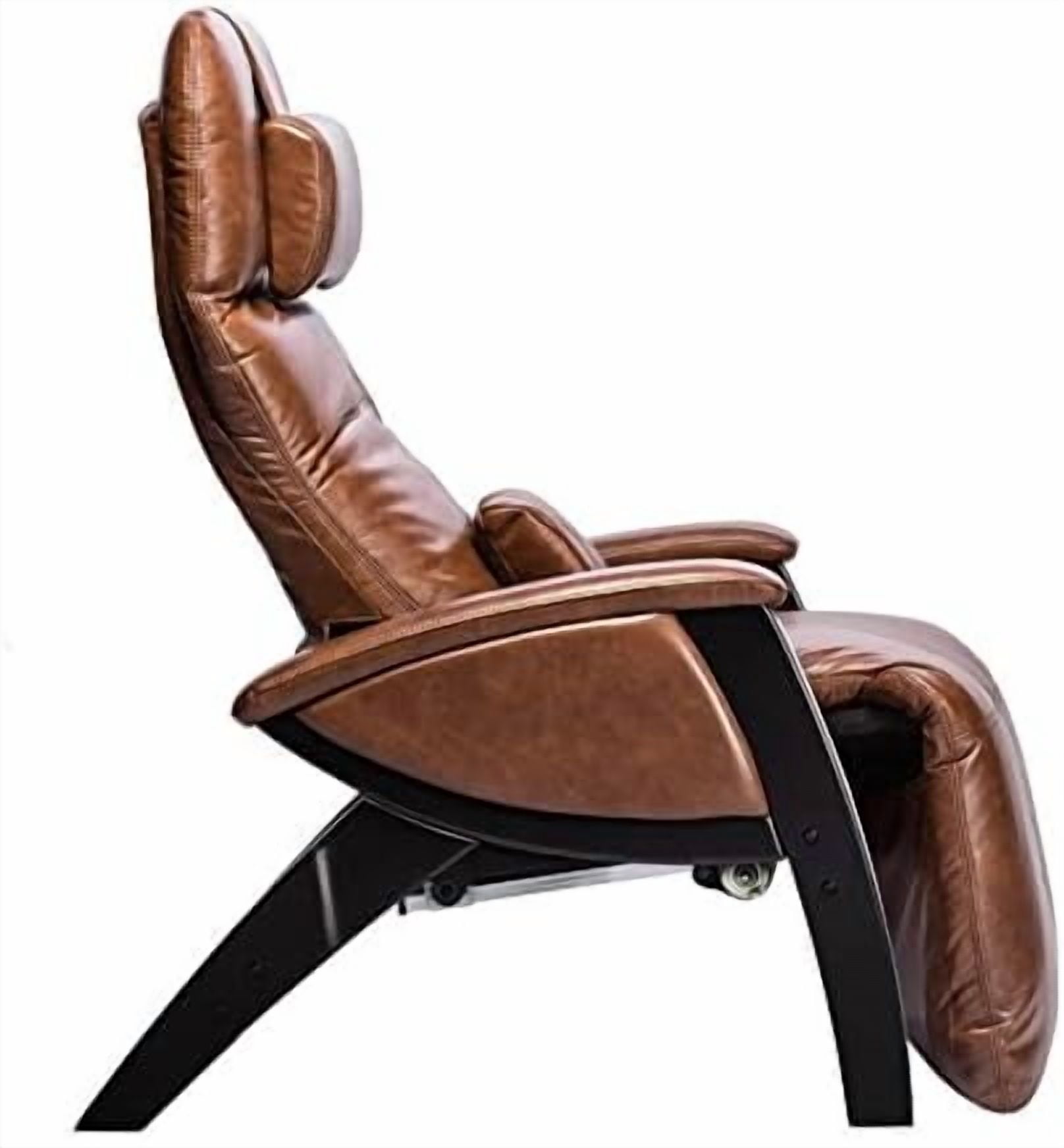 Svago ZGR Plus SV-395 Dual Power Infinite Position Zero Anti Gravity Recliner Chair with Heat and Massage - Cognac Faux Leather with White Glove in-Home Delivery and Setup