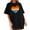 Black, variant on IROINNID Womens Vintage Tops Sun Rainbow Printed Pattern Comfy Casual Short Sleeve Tops Blouse