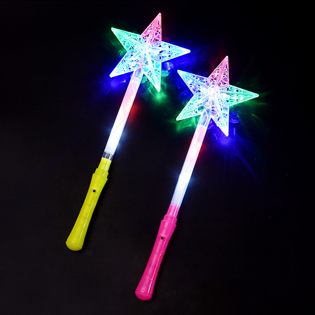 ESTONE Flashing Lights up Glow Sticks Party Xmas Star Snowflake Flashing Sticks - image 2 of 19