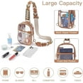 thumbnail image 6 of Clear Fanny Pack Stadium Approved Clear Sling Bag Crossbody bag Purses for Women Transparent Waist Bag with Adjustable Strap Clear Brown, 6 of 8