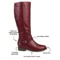 thumbnail image 5 of Journee Womens Ivie Stacked Heel Riding Boots, Calf Widths Available, 5 of 10