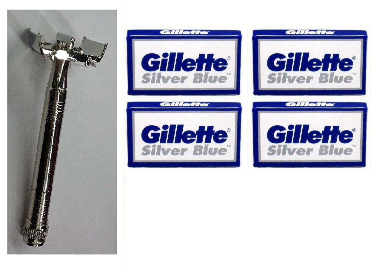 Gillette Silver Blue Double Edge Razors Blades 50 Count