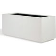 thumbnail image 2 of PolyStone Kensington Tall Modern Outdoor/Indoor Column Planter, 16” L x 16" W x 36" H, Lightweight, Heavy Duty, Weather Resistant, Polymer Finish, Commercial and Residential - White, 2 of 5