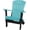 Black, Aruba Blue, variant on DutchCrafters Plastic Poly Folding Adirondack Outdoor Patio Chair with Slat Fan Back - Amish Made in USA