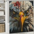 thumbnail image 6 of Orinice Bald Eagle Bathroom Decor Set - Colorful Luxurious Graphic Print Polyester Fabric Shower Curtain with Hooks, Waterproof, Easy to Install, Machine Washable 60x72, 6 of 7