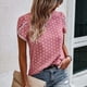 thumbnail image 2 of Camiseta de manga corta con cuello redondo y estampado para mujer, camisetas sueltas informales de verano Pompotops hkajfhjk466205, 2 of 9