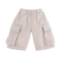 thumbnail image 1 of Figura de hombre a escala 1/12, pantalones cargo cortos, ropa informal hecha a mano para muñecas de 6 pulgadas gris blanco, 1 of 9