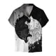 thumbnail image 1 of Camisas De Sport Para Hombre Camisa de manga corta con estampado digital 3d de ocio de tendencia de moda de playa de turismo de vacaciones de verano para hombres (Black, M), 1 of 2