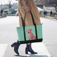 thumbnail image 4 of FORMRS Canvas Laptop Tote Bag for Women with 15.6" Computer Compartments Shoulder Handbag, Big Pink Cheetah, 4 of 7