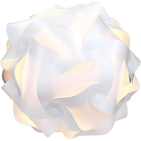 Lampe Puzzle Abat-jour - Luminaire Iq Plafond Ou Chevet - Lumire Blanche - Taille M - Montage 30 Pices 15 Modles