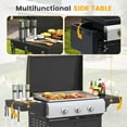 thumbnail image 6 of Vicllax 2 in 1 Propane Gas Grill and Griddle Combo 3-Burner with Folding Side Table Stainless Steel, 6 of 13
