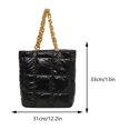 thumbnail image 2 of Bolso Hombro Con Cadena para Mujer Bolso Mano Acolchado Bolsos Compras (negro), 2 of 7