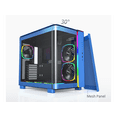 thumbnail image 2 of MONTECH, KING 95 PRO Dual-Chamber ATX Mid-Tower PC Gaming Case, High-Airflow, Toolless Panels, Sturdy Curved Tempered Glass Front, Six ARGB PWM Fan Pre-installed with Fan Hub, Prussian Blue, 2 of 5