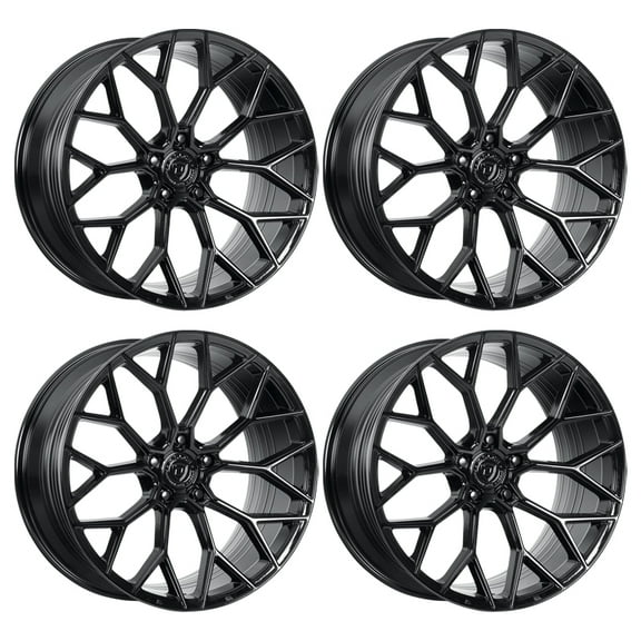Dolce Pista 19X8.5 5X120  28mm Gloss Black Wheel 19" Inch Rim New [SET OF 4]