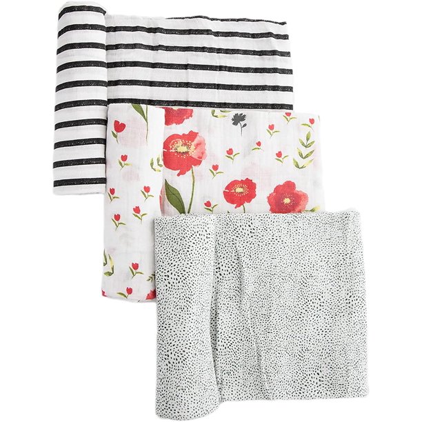 Danhaei Berry Lemonade Cotton Muslin Swaddle Set Set of 3