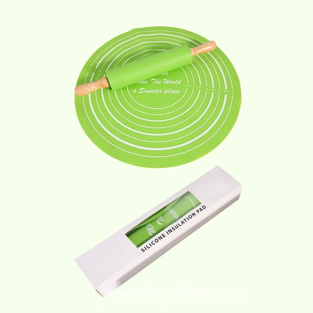 Kieccall Silicone Rolling Pin Set Dough Mat Baking Tool Kit For Home Kitchen Dough Rolling Pastry Making