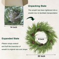 thumbnail image 4 of Plain Christmas Cedar Wreaths for Front Door 20-22 Inches, Real Touch Xmas Pine Winter Wreath for DIY Window Outdoor Outside, Artificial Holiday Farmhouse Wreath for Indoor Decor, 4 of 16
