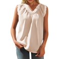 thumbnail image 6 of Tank Tops for Women Double V Neck Lace Inner Sleeveless Summer Tops, 6 of 6