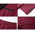 thumbnail image 4 of Beauty Emily Mens 3-Piece Suit Notched Lapel One Button Slim Fit Formal Jacket Vest Pants Set, 4 of 6