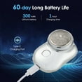 thumbnail image 4 of Electric Mini Shaver Portable Shaver, Magic USB Electric Razor for Men, Rechargeable Travel Razors for Shaving Face (Silver), 4 of 9