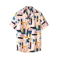 thumbnail image 5 of Unique Bargains Men's Summer Shirts Short Sleeve Irregular Geometric Button Down Shirt, 5 of 5