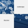 thumbnail image 4 of Pillow Covers Snowflake Blue Winter Christmas 2 Set Pillowcases Square Cushion Cover Throw Pillows Case Decorative for Sofa Couch Home Bedroom Chair Car Indoor Outdoor 18x18 Inches, 4 of 6