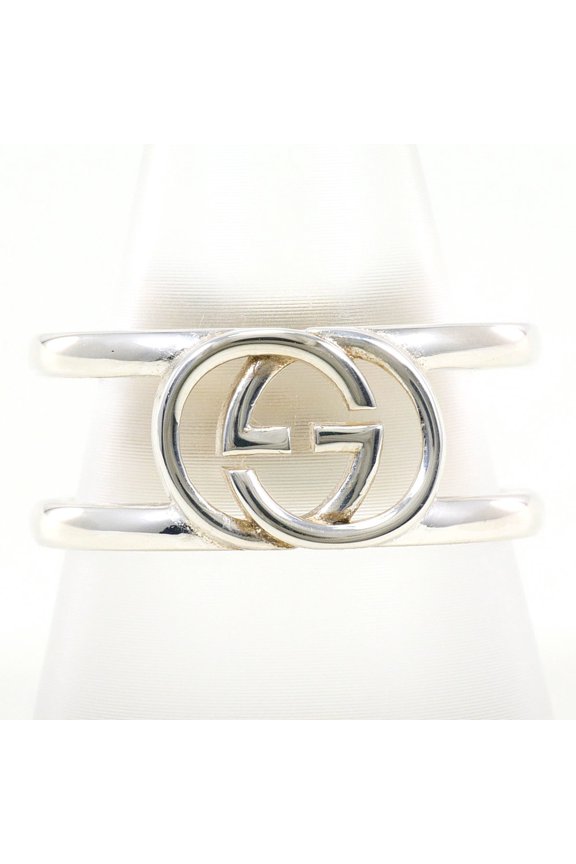 Pre-Owned Gucci Interlocking G Open Silver Ring (1 piece, total weight 5.1g) - Jewelry