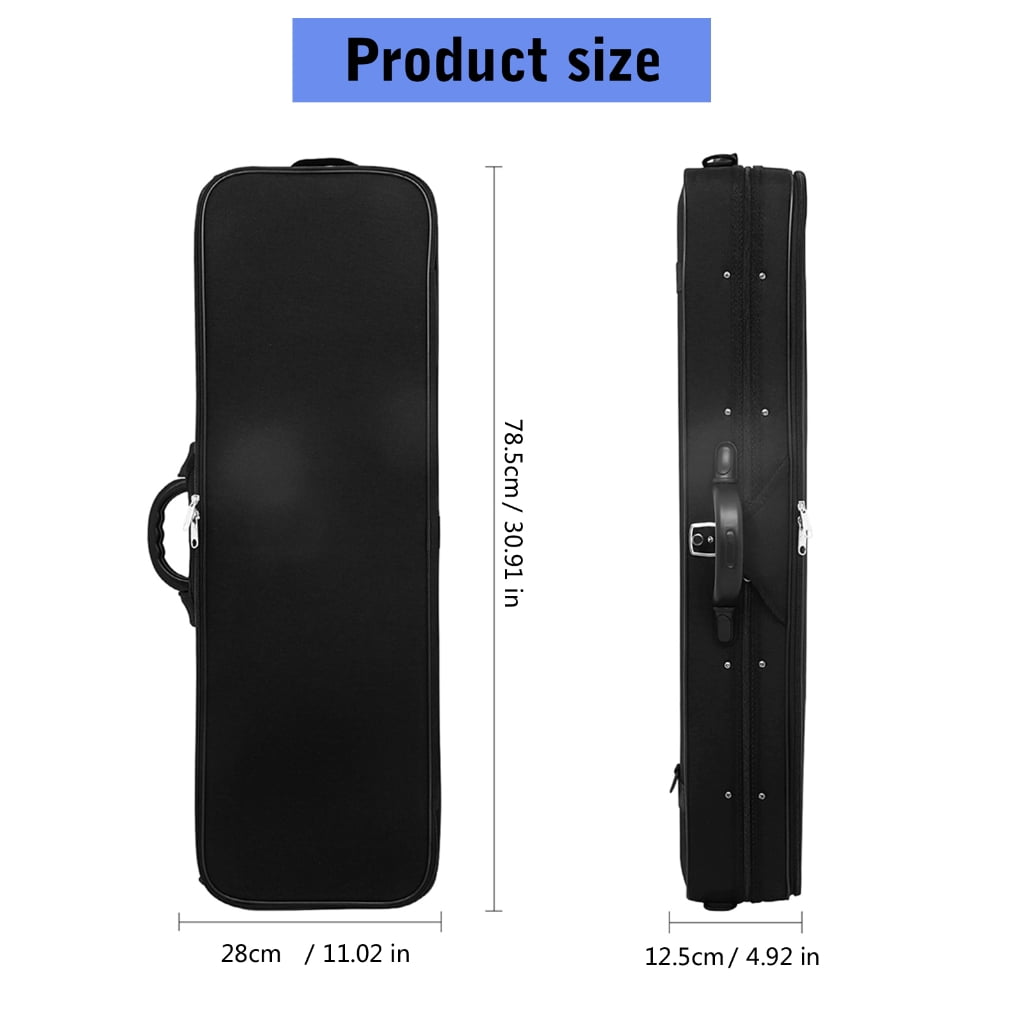 WINDLAND Violin Case with Shoulder Strap and Bows Holders Violin Accessories Storage