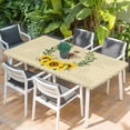 thumbnail image 2 of Bees Table Cloths for 3 Foot Rectangle Tables, Sunflowers Summer Watercolor Floral Leaf Palnt Honey Patio Waterproof Elastic Fitted Tablecloths, Washable Rectangular Table Cover for Camping, 2 of 8