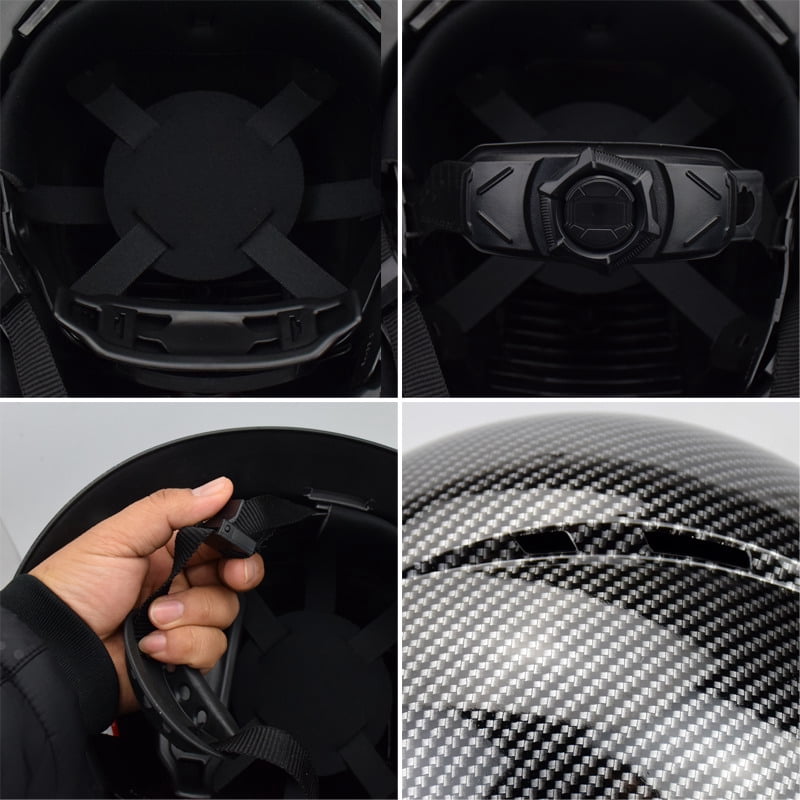 Full Brim Hard Hat - OSHA Safety Helmet Durable Lightweight Carbon Fiber Hard Hat, 6-Point Ratchet Suspension Protective Gear for Men and Women