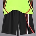 thumbnail image 6 of KPOPLK Boys Summer 2 Piece Outfits 2-14 Years Quick Dry Moisture Wicking Shirts and Stretch Shorts with Pockets Size 9-10 Years,Yellow, 6 of 6