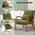 thumbnail image 3 of KYLE & KAY Modern Accent Chair,Velvet Arm Chair with Solid Wood Frame & Soft Cushion,Reading Chairs for Living Room, Bedroom, Balcony, Lounge Chair Indoor, Green, 3 of 8