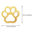 thumbnail image 4 of Dog Paw Shaped Wood DIY Supplies 30Pcs 3.35X3.15X0.12In Khaki, 4 of 6