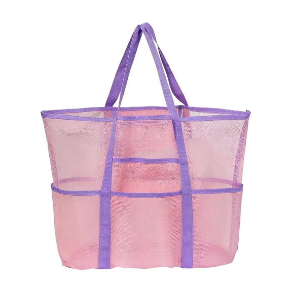 Orangide Large Beach Tote Bag, Mesh Swimwear Storage Bag for Organizing, Handheld Travel Pouch for Toiletries, Summer Vacation Essential, Beach Accessories