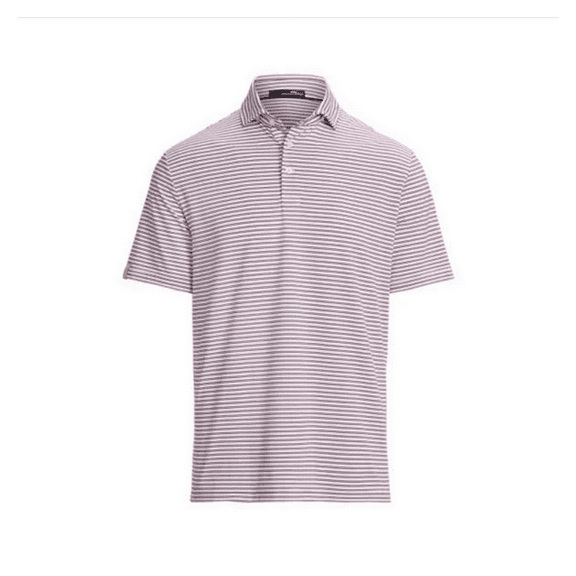 RLX RALPH LAUREN Golf Classic Fit Performance Polo Shirt Stripe Pink Multi XL