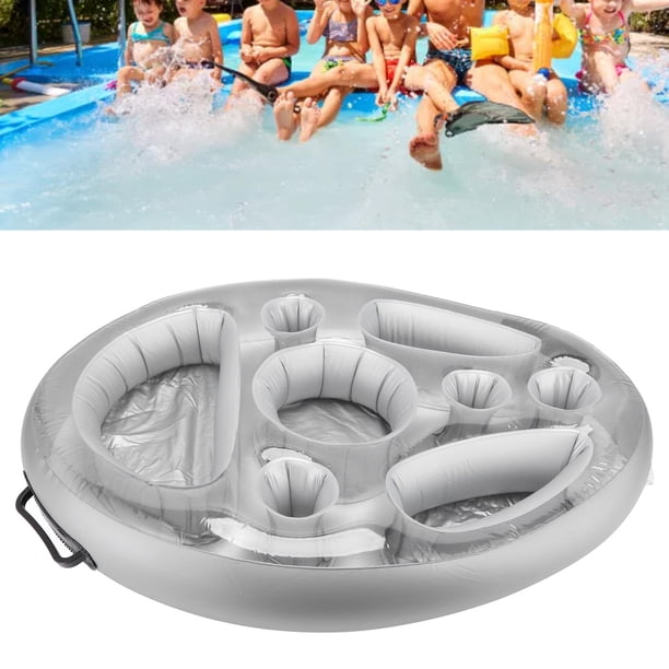 BANDEJA DE PISCINA FLOTANTE, APLICACIONES DE TITULAR DE BIDAS FLOTANTES BUENAS ESTABILIDAD PVC COMODO PARA BAÑERAS DE HIDROMASAJE