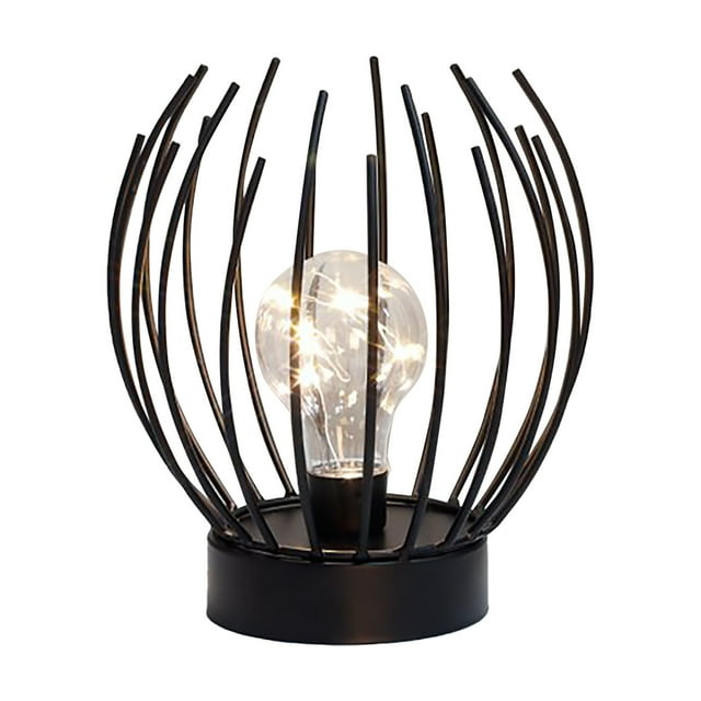 Lampe de Table en Fil de Cuivre LED - Alliage, Alimentée par Batterie (3xAAA Non Inclus), Veilleuse Décorative, pour Maison et Fêtes, Lumière Chaude, Portable, Sûre pour Enfants et Animaux