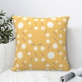 thumbnail image 6 of YFYANG Square Decorative Throw Pillow Case (Without Pillow Insert), Yellow Circle Line Pattern Bedroom Sofa Car Cushion Cover, 22"x22", 6 of 9