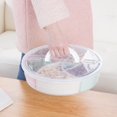 thumbnail image 3 of Serving Container, 5 Compartment Food Storage Case, Plastic Serving Tray Candy Organizer, Arts and Crafts Holder for Snack, Snack Plate and Dish Platter, 3 of 7