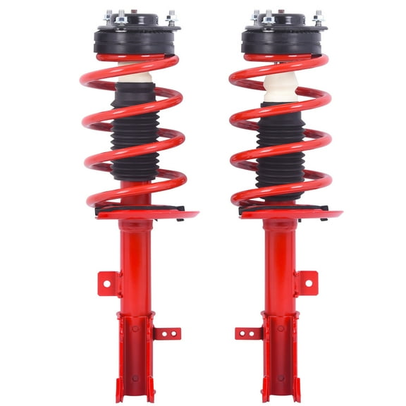 TOPAZ Bright Red Front Pair Complete Struts Shock Absorber Assembly Compatible with 2011-2014 Chrysler 200 2007-2010 Sebring 2008-2014 Dodge Avenger Replace 271130 271131