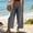 10#q Silver, variant on Plaid Pants for Womens Wide Leg Elastic Waist Gingham Capri Palazzo Pants Light Purple S