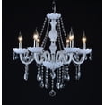 thumbnail image 2 of Candil de Techo Cristal Cortado D'Gala Iluminación DG9014 Blanco de 6 Luces, 2 of 6
