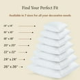 thumbnail image 4 of Máulli Collection 18 x 18 Throw Pillow Insert - Pack of 2 White Fluffy Pillow Inserts for Throw Pillow Covers, Lightweight Firm Throw Pillows for Bed, Couch Pillows for Living Room, Euro Pillows, 4 of 9