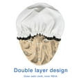 thumbnail image 4 of Shower Caps,Beige Sun Moon Cloud Star Pattern Waterproof Shower Cap for Women 4 Pieces,Double Reusable Hair Cover for Shower PEVA Elastic Stretch Hem, 4 of 7