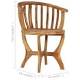 thumbnail image 6 of vidaXL 3 Piece Patio Bistro Set Solid Teak Wood, 6 of 7