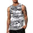 thumbnail image 2 of Clossjun Men's Tank Tops Mesh Quick Dry Sleeveless Shirts Lightweight Crew Neck Loose Fit Athletic Blouses For Work Out Gym Gray M, 2 of 4