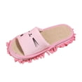 thumbnail image 5 of 1 Pair Lazy Mop Slippers, Detachable Dust Floor Cleaning, Reusable Comfortable Winter Floor Cleaning Mop Shoes Pink, 5 of 8