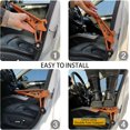 thumbnail image 2 of Universal Fit Foldable Car Door Step Dual Foot Stand Vehicle Rooftop Access Pedal for Car SUV Truck Orange, 2 of 7