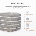 thumbnail image 7 of Anji Mountain Textured Handmade Cotton Poufs, Gray, 7 of 7
