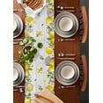 thumbnail image 5 of Table Runner Dresser Scarf 16 x 72 Inch Country Welcome Yellow Lemon Farm White Wood Grain Table Runners Non-Slip Heat Kitchen Dining Table Decor for Indoor Outdoor Home Party Decoration, 5 of 7